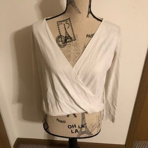 White wrap top